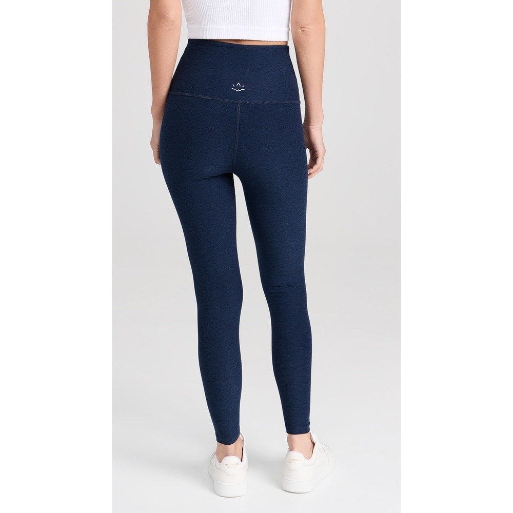 Beyond Yoga Spacedye High Waisted Copped Leggings XL Navy Heathered Athleisure